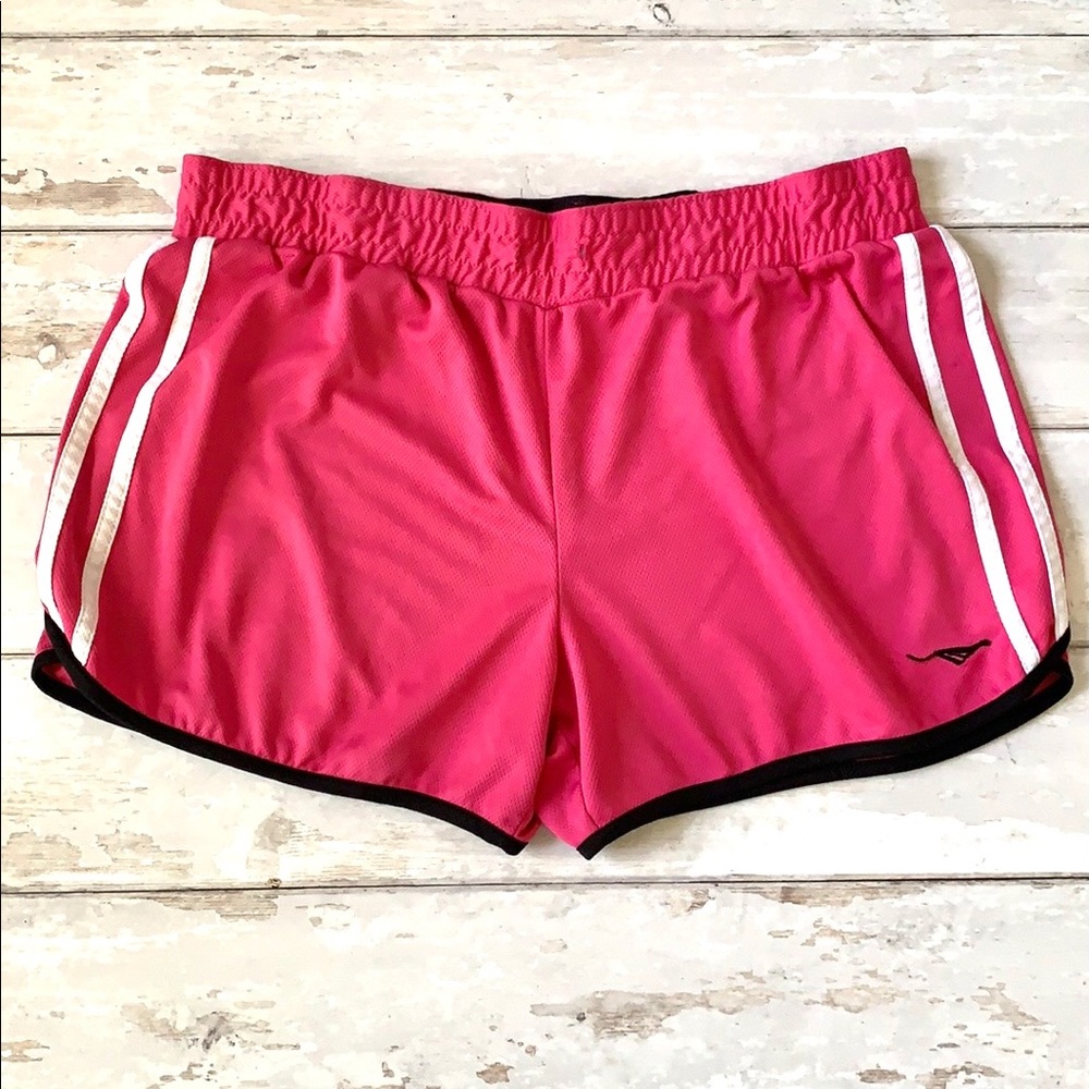 Women’s L/G Pink Athletic Shorts Puma Black White Size Large
